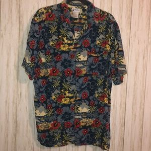 Disney Parks Hawaiian Printed Mickey Button Down